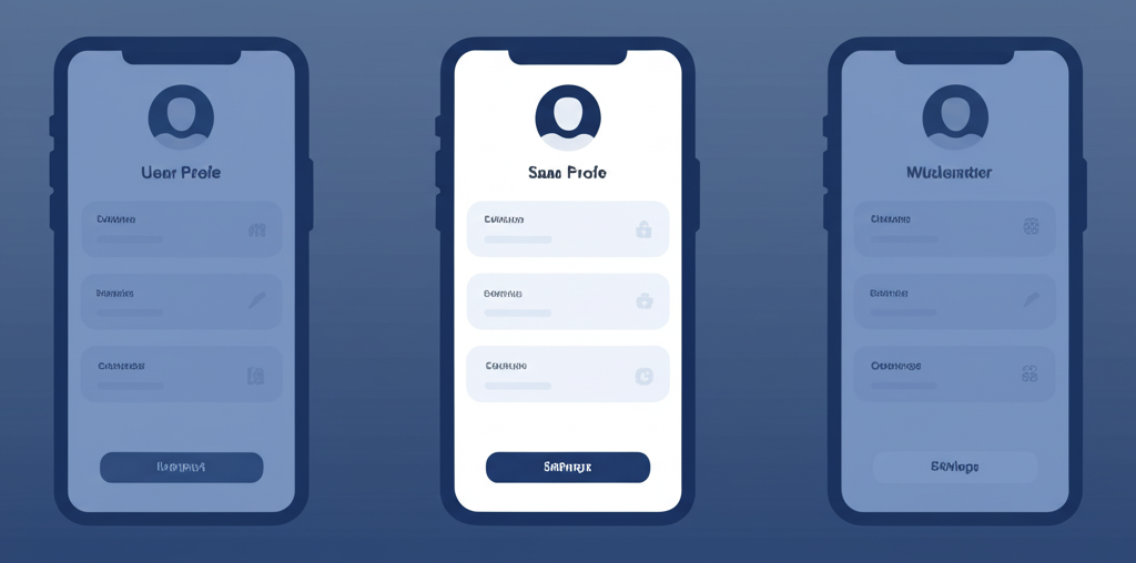 Mobile app mockup